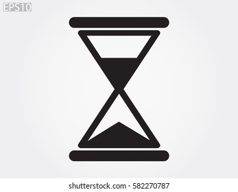 hourglass, time, icon, vector illustration eps10