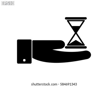hourglass, time, icon, vector illustration eps10