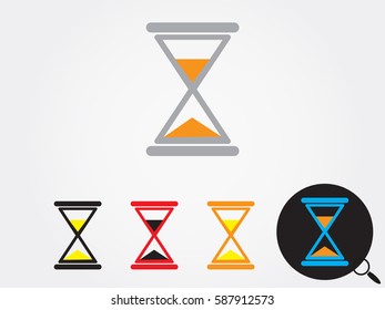 hourglass, time, icon, vector illustration eps10