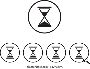 hourglass, time, icon, vector illustration eps10
