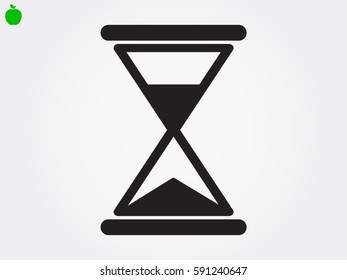 hourglass, time, icon, vector illustration eps10