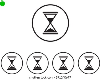 hourglass, time, icon, vector illustration eps10