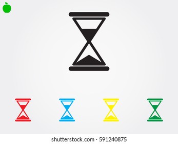 hourglass, time, icon, vector illustration eps10