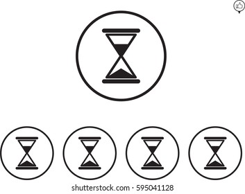 hourglass, time, icon, vector illustration eps10
