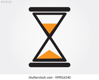 hourglass, time, icon, vector illustration eps10