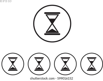 hourglass, time, icon, vector illustration eps10