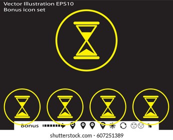 hourglass, time, icon, vector illustration eps10