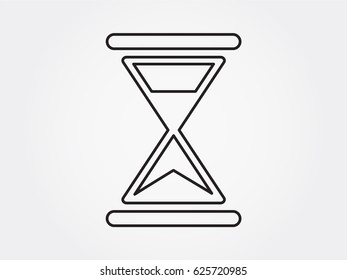 hourglass, time, icon, vector illustration eps10