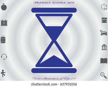 hourglass, time, icon, vector illustration eps10