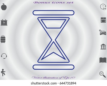 hourglass, time, icon, vector illustration eps10