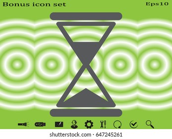 hourglass, time, icon, vector illustration eps10