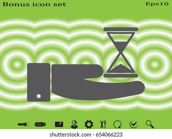 hourglass, time, icon, vector illustration eps10