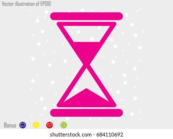 hourglass, time, icon, vector illustration eps10
