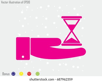 hourglass, time, icon, vector illustration eps10