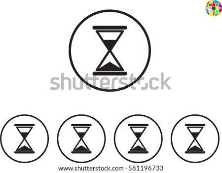 hourglass, time, icon, vector illustration eps10