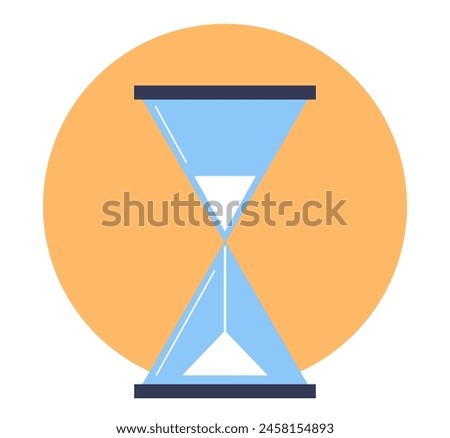 Hourglass time isolated emblem concept. Vector graphic design illustration