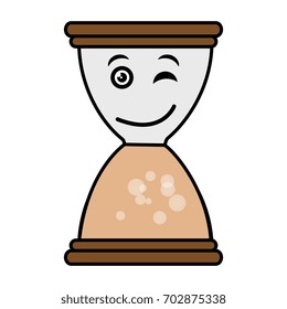 hourglass time kawaii character