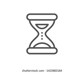 Hourglass time line icon. Clock sand sign. Watch symbol. Quality design element. Linear style time icon. Editable stroke. Vector