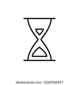 Hourglass - time line icon with editable stroke. Vector illustration.