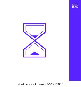 Hourglass time line vector icon