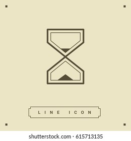 Hourglass time line vector icon