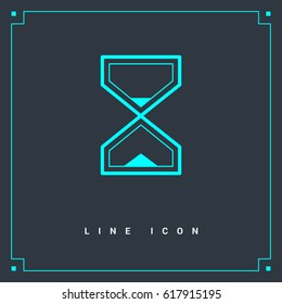Hourglass time line vector icon