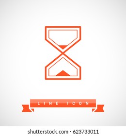 Hourglass time line vector icon