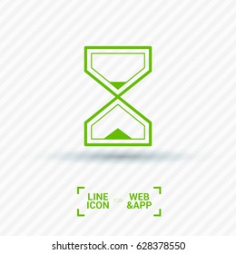 Hourglass time line vector icon