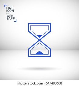 Hourglass time line vector icon