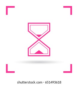 Hourglass time line vector icon