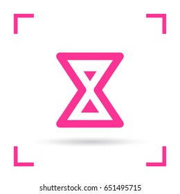 Hourglass time line vector icon