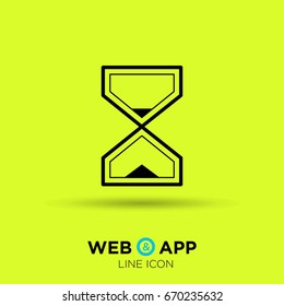 Hourglass time line vector icon