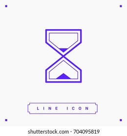 Hourglass time line vector icon