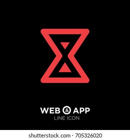 Hourglass time line vector icon