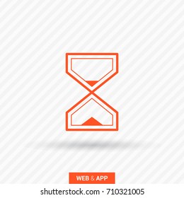 Hourglass time line vector icon
