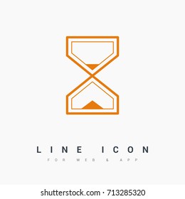 Hourglass time line vector icon