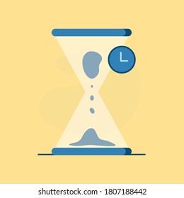 Hourglass time management vector illustration. Ready to use for website, mobile app, presentation and any other projects1. EPS10
