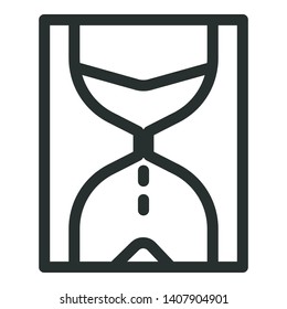 hourglass time - minimal line web icon. simple vector illustration. concept for infographic, website or app.