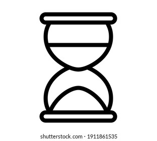 Stundenglas-Zeit Sand einzeln Symbol mit Rahmenstil