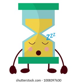 hourglass time sleep kawaii character