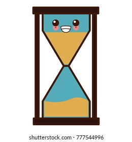 Hourglass time symbol cute kawaii cartoon