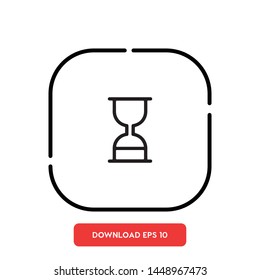 Hourglass, time symbol vector icon