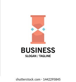 Hourglass, Time, Timer, Watch, Sand Business Logo Template. Flat Color