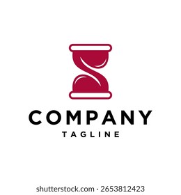 Diseño de logotipo de Vector de tiempo de reloj de arena