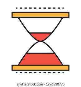 hourglass time vintage isolated style