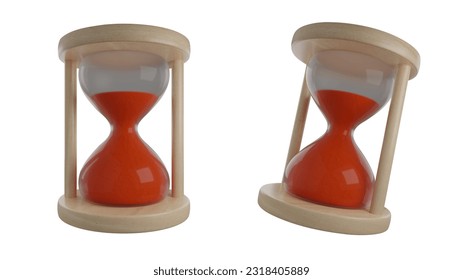 hourglass timer 3d object set