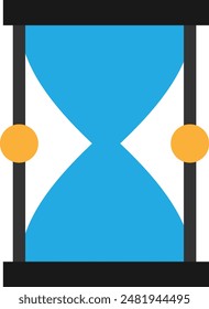 Icono de cronómetro de reloj de arena Ilustración plana Vector