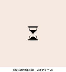 Hourglass timer icon flat vector design.