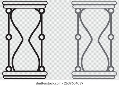 Hourglass timer icon illustration vector on transparent background for web and graphic design EPS 10