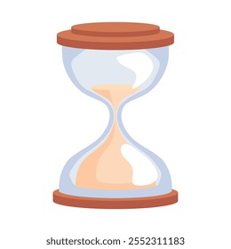 hourglass timer icon isolated design